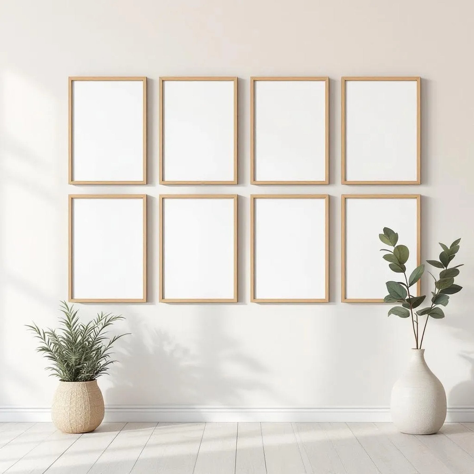 Frame Premium Interior Mockup — Plain Square Frame Square 1:1 — Perspective View — #00730 | MockupBulk