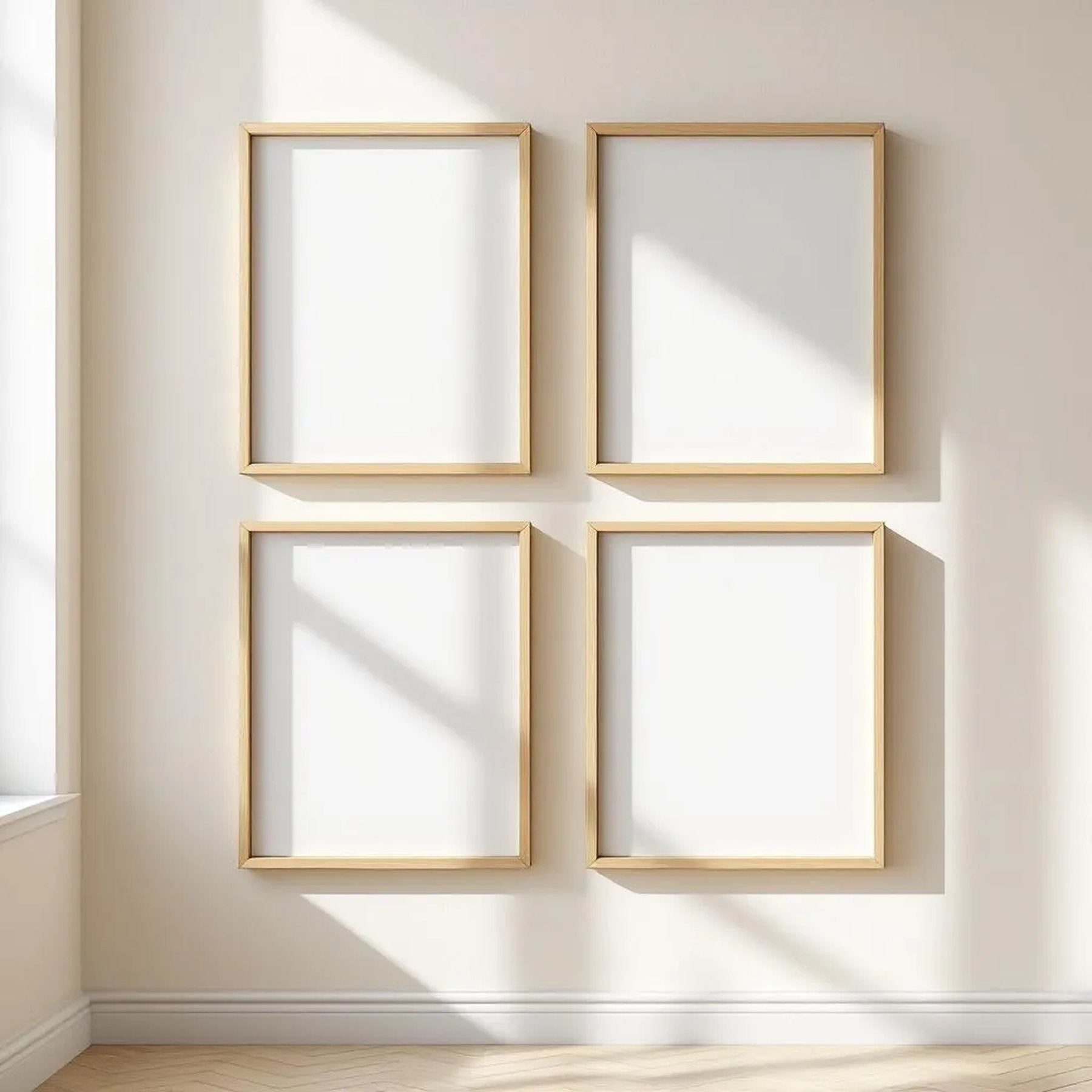 Frame High-Res Frame Mockup — Plain Square Frame Portrait 2:3 — Perspective View — #00733 | MockupBulk