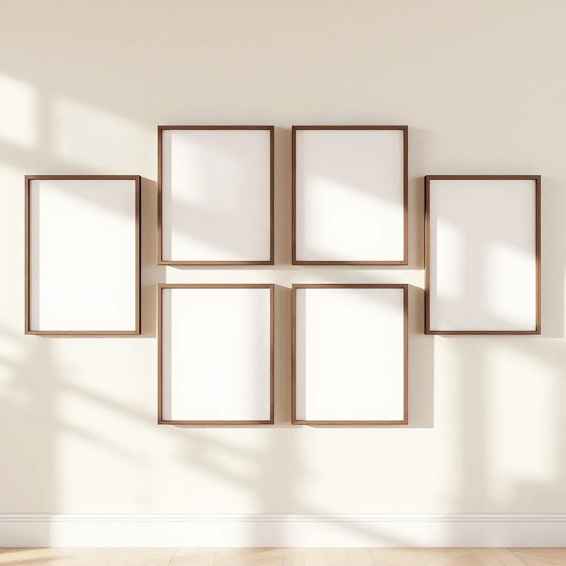 Frame Premium Interior Mockup — Plain Square Frame Portrait 2:3 — Perspective View — #00751 | MockupBulk