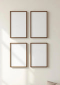 Frame Professional Frame Mockup — Walnut Frame Portrait 2:3 — Perspective View — #00753 | MockupBulk