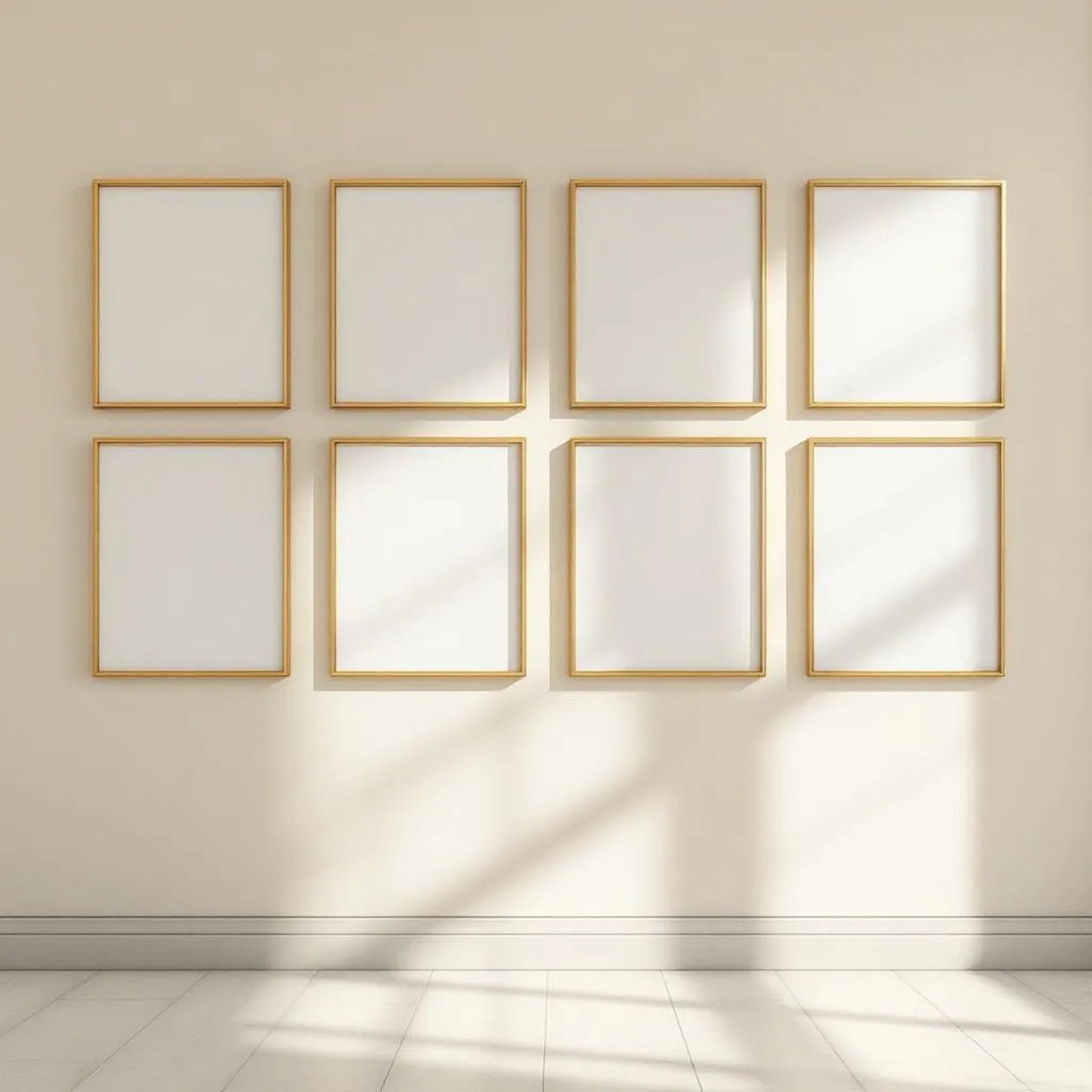 Frame Editorial Room Mockup — Plain Square Frame Portrait 2:3 — Perspective View — #00757 | MockupBulk