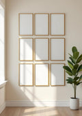 Frame Styled Room Mockup — Gold Frame Portrait 2:3 — Perspective View — #00759 | MockupBulk
