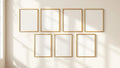 Frame Wall Art Mockup — Gold Frame Portrait 4:5 — Perspective View — #00764 | MockupBulk