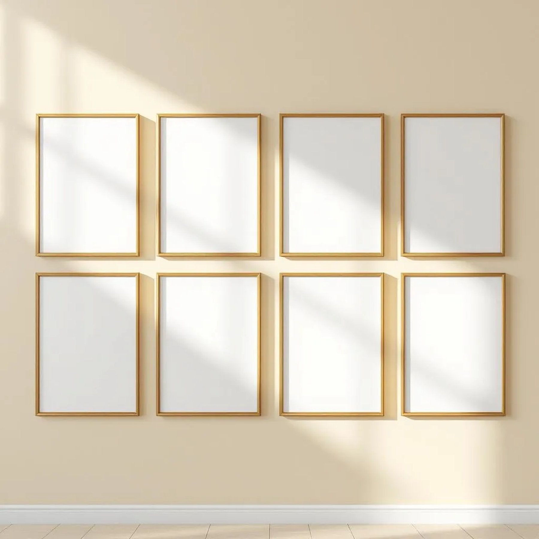 Frame Professional Frame Mockup — Plain Square Frame Portrait 2:3 — Perspective View — #00769 | MockupBulk