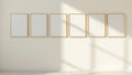 Frame Premium Interior Mockup — Gold Frame Square 1:1 — Perspective View — #00770 | MockupBulk