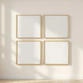 Frame Editorial Room Mockup — Plain Square Frame Portrait 4:5 — Perspective View — #00775 | MockupBulk
