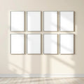 Frame Frame Display Mockup — Plain Square Frame Portrait 2:3 — Perspective View — #00781 | MockupBulk
