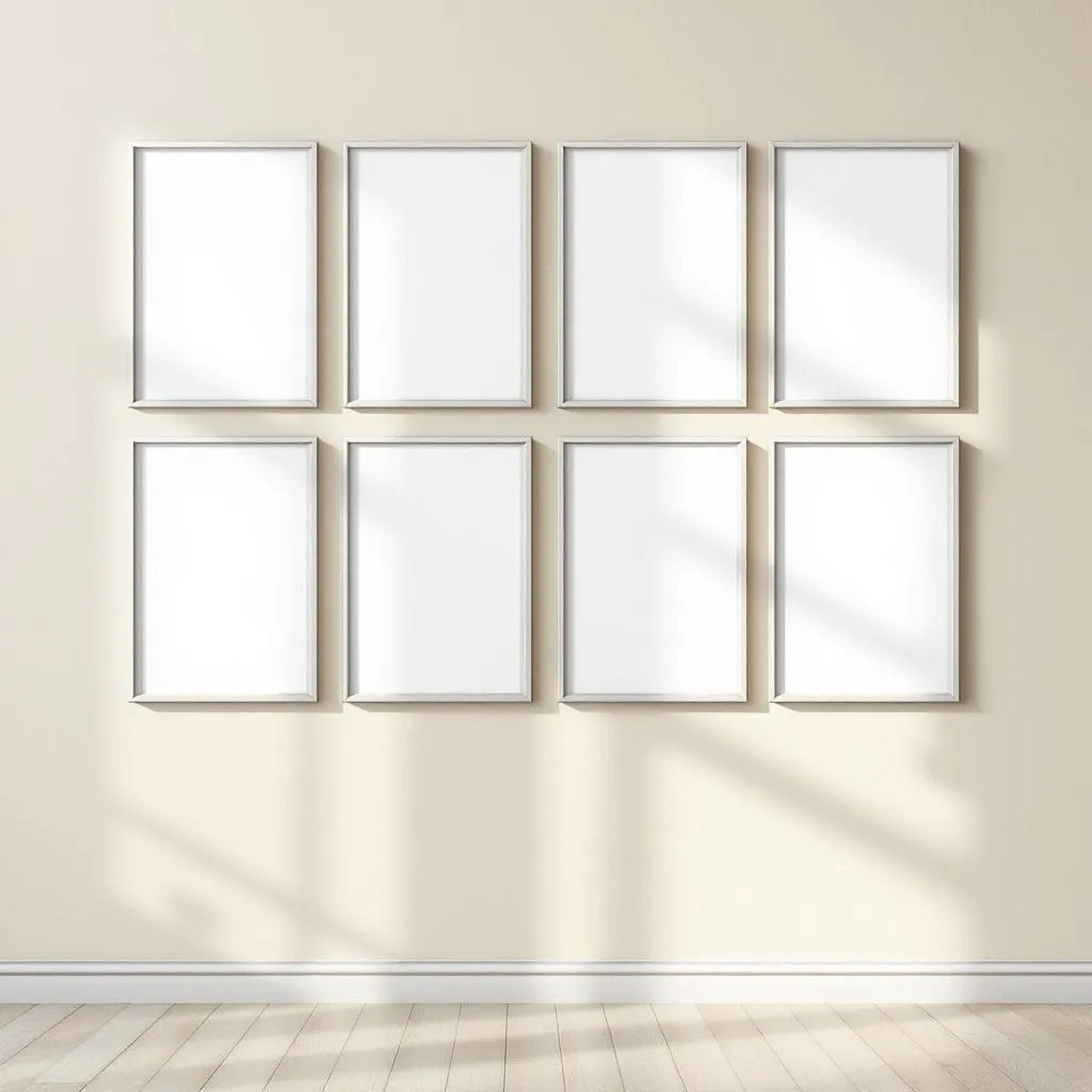 Frame Frame Display Mockup — Plain Square Frame Portrait 2:3 — Perspective View — #00781 | MockupBulk