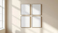 Frame Interior Frame Mockup — Silver Frame Portrait 2:3 — Perspective View — #00782 | MockupBulk