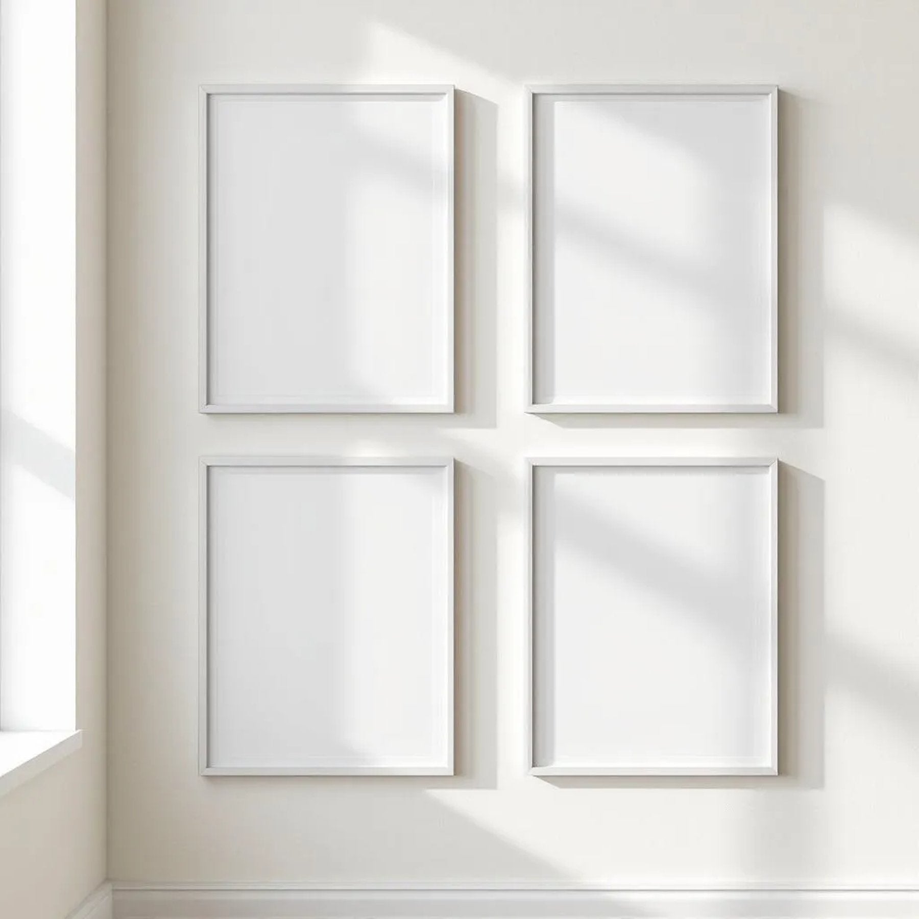 Frame Interior Frame Mockup — Plain Square Frame Portrait 2:3 — Perspective View — #00784 | MockupBulk