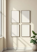 Frame Professional Frame Mockup — Silver Frame Portrait 2:3 — Perspective View — #00792 | MockupBulk
