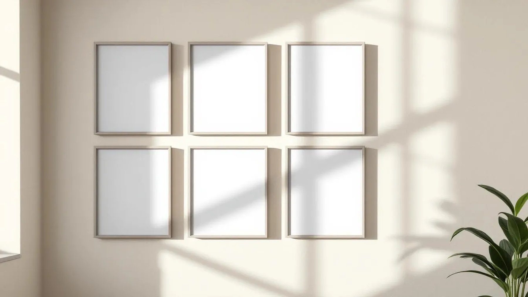 Frame Editorial Room Mockup — Silver Frame Portrait 2:3 — Perspective View — #00794 | MockupBulk