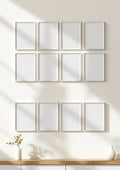 Frame Professional Frame Mockup — Silver Frame Portrait 2:3 — Perspective View — #00795 | MockupBulk