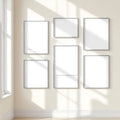 Frame Professional Frame Mockup — Plain Square Frame Portrait 5:7 — Perspective View — #00796 | MockupBulk