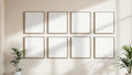 Frame Interior Frame Mockup — Silver Frame Square 1:1 — Perspective View — #00797 | MockupBulk