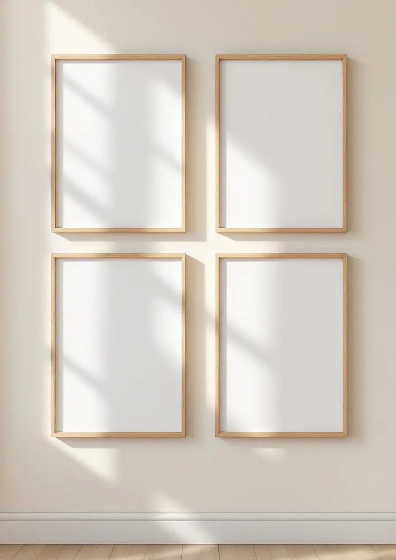 Frame Lifestyle Frame Mockup — Raw Pine Frame Portrait 2:3 — Perspective View — #00804 | MockupBulk