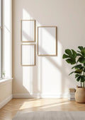 Frame Professional Frame Mockup — Raw Pine Frame Portrait 2:3 — Perspective View — #00807 | MockupBulk