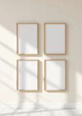 Frame Professional Frame Mockup — Raw Pine Frame Portrait 2:3 — Perspective View — #00810 | MockupBulk