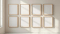 Frame Editorial Room Mockup — Raw Pine Frame Square 1:1 — Perspective View — #00812 | MockupBulk