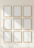 Frame Lifestyle Frame Mockup — Raw Pine Frame Portrait 4:5 — Perspective View — #00813 | MockupBulk