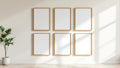 Frame High-Res Frame Mockup — Raw Pine Frame Square 1:1 — Perspective View — #00815 | MockupBulk
