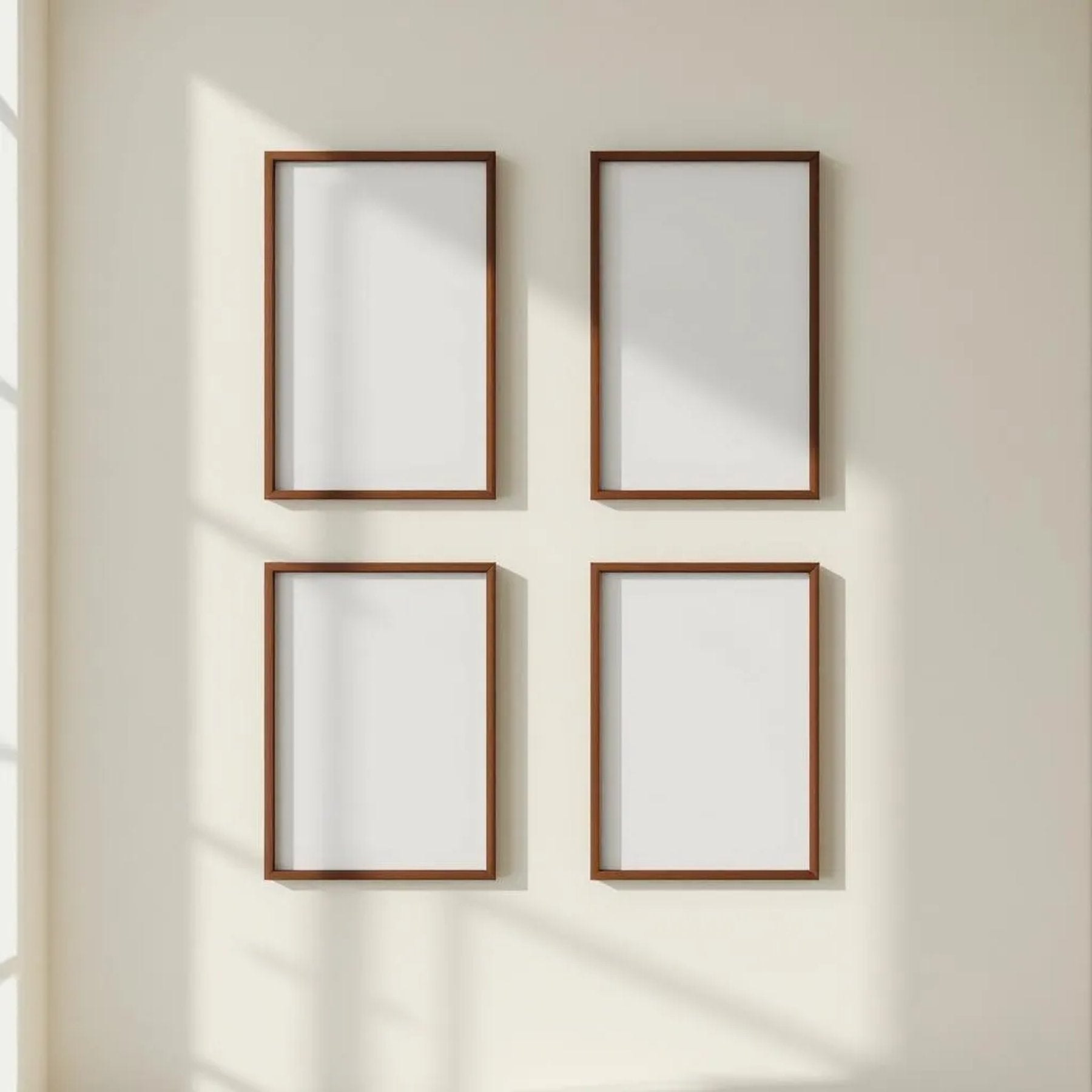 Frame Wall Art Mockup — Plain Square Frame Portrait 2:3 — Perspective View — #00820 | MockupBulk