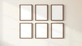 Frame Frame Display Mockup — Espresso Frame Square 1:1 — Perspective View — #00824 | MockupBulk