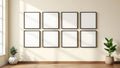 Frame Lifestyle Frame Mockup — Espresso Frame Square 1:1 — Perspective View — #00827 | MockupBulk