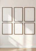 Frame Interior Frame Mockup — Espresso Frame Portrait 2:3 — Perspective View — #00828 | MockupBulk
