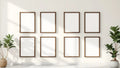 Frame High-Res Frame Mockup — Espresso Frame Square 1:1 — Perspective View — #00830 | MockupBulk