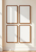 Frame High-Res Frame Mockup — Espresso Frame Portrait 2:3 — Perspective View — #00837 | MockupBulk