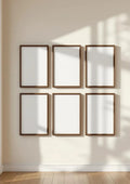 Frame Wall Art Mockup — Espresso Frame Portrait 2:3 — Perspective View — #00840 | MockupBulk