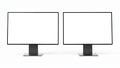 Desktop Mockup | Generic Pair Dual Monitor | bulkmockup PNG Template | Transparent Display | Commercial Use | MockupBulk