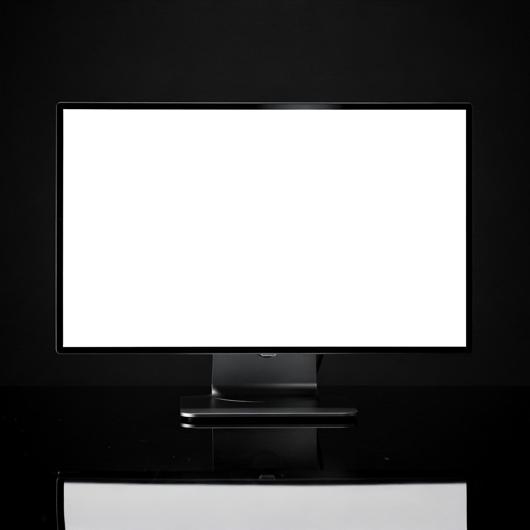 Desktop Mockup — Generic Reflection Glossy Black — Device Screen PNG | bulkmockup Template | For Portfolio & Showcase | MockupBulk