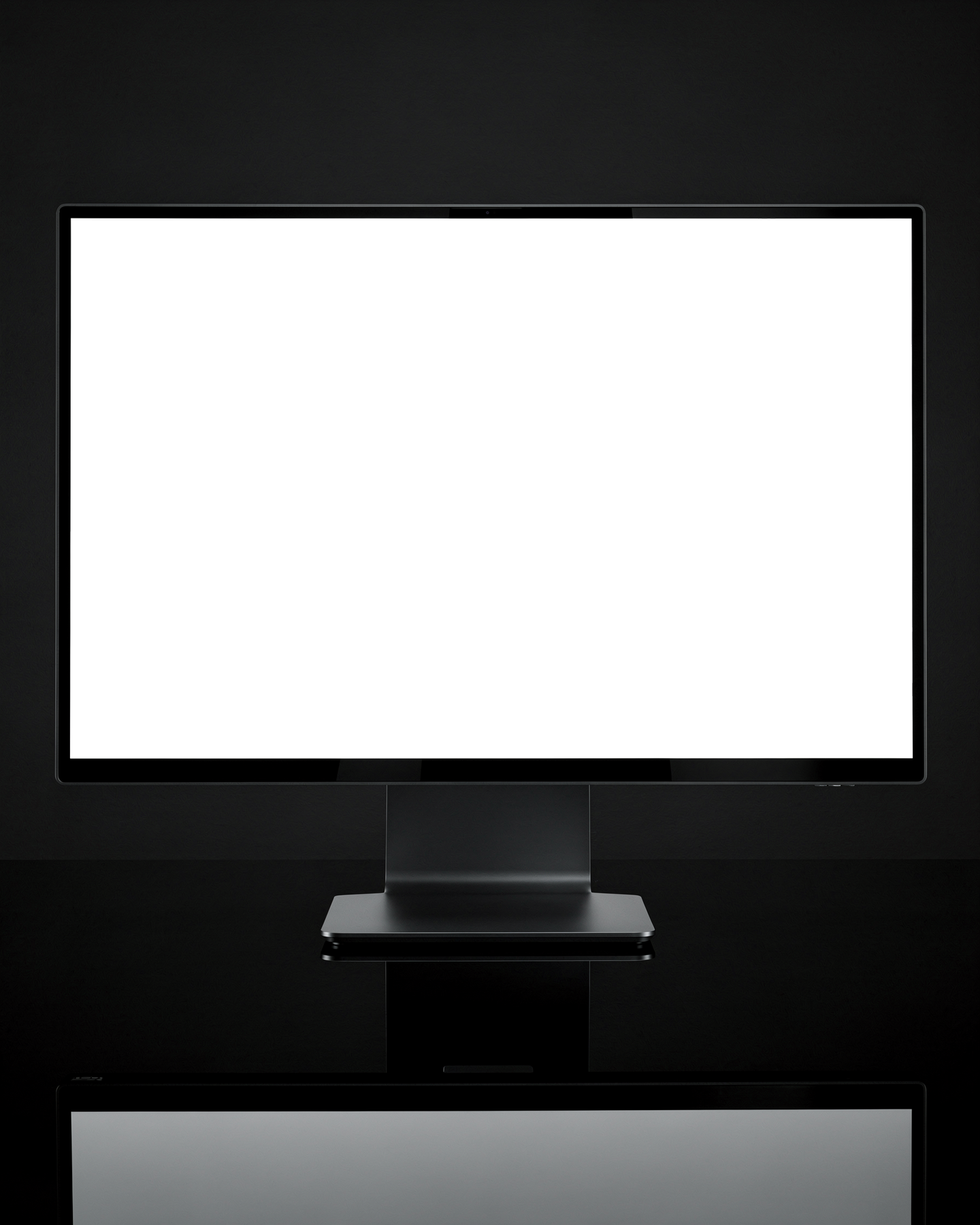 Generic Reflection Glossy Black Desktop Mockup | Device Screen PNG | bulkmockup Template | For Portfolio & Showcase | MockupBulk
