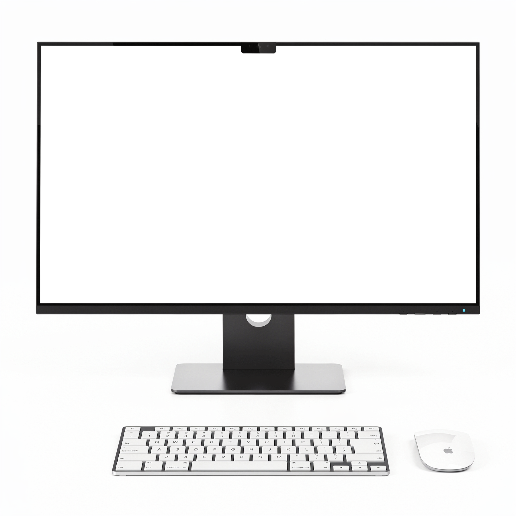 Desktop Mockup | Generic With Keyboard White Bg | Device Mockup PNG | bulkmockup | Commercial Licence Included | MockupBulk
