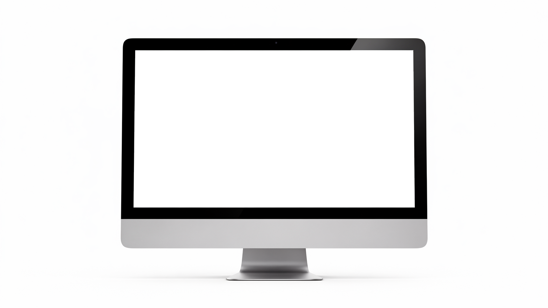 Desktop Mockup — Isolated Standalone Front On — High-Res PNG with Transparent Screen | Commercial Use | bulkmockup | MockupBulk