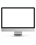 Isolated Standalone Front On Desktop Mockup | Device Mockup PNG | bulkmockup | Commercial Licence Included | MockupBulk