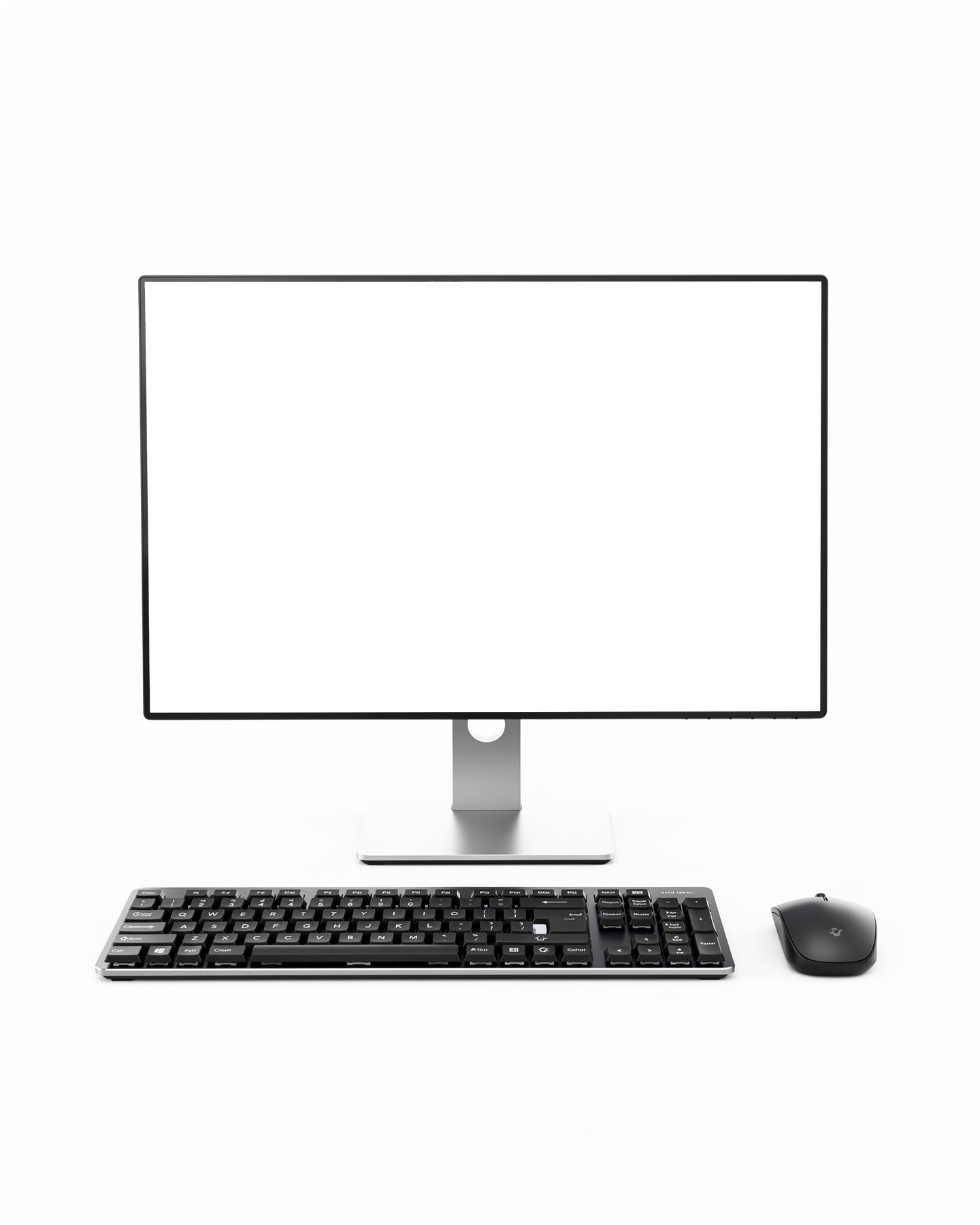 Desktop Mockup — Isolated With Kb Setup — High-Resolution Transparent PNG | bulkmockup | Commercial Use | MockupBulk