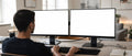 Desktop Mockup — No P Banner Dual Wide — Device Mockup PNG | bulkmockup | Commercial Licence Included | MockupBulk