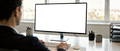 No P Banner Setup Wide Desktop Mockup | Device Mockup PNG | bulkmockup | Commercial Licence Included | MockupBulk