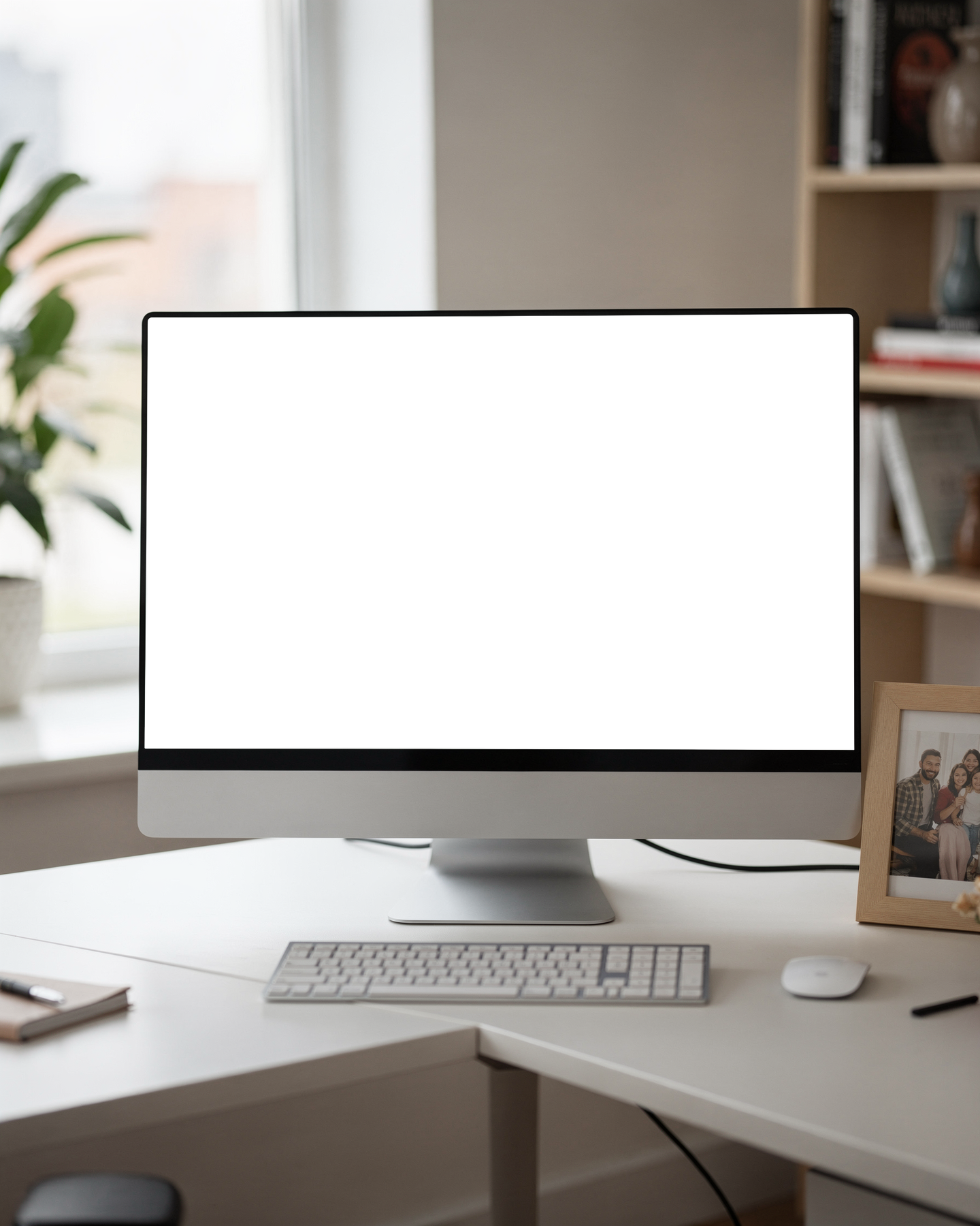 No P Corner Desk Home Desktop Mockup | Screen Mockup PNG | bulkmockup Download | For UI/UX Designers | MockupBulk