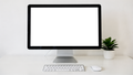 Desktop Mockup — No P Desk Clean Plant — Instant PNG Download | Transparent Screen | Commercial Use | MockupBulk