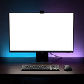 No P Desk Dark Rgb Desktop Mockup | Screen Mockup PNG | bulkmockup Download | For UI/UX Designers | MockupBulk