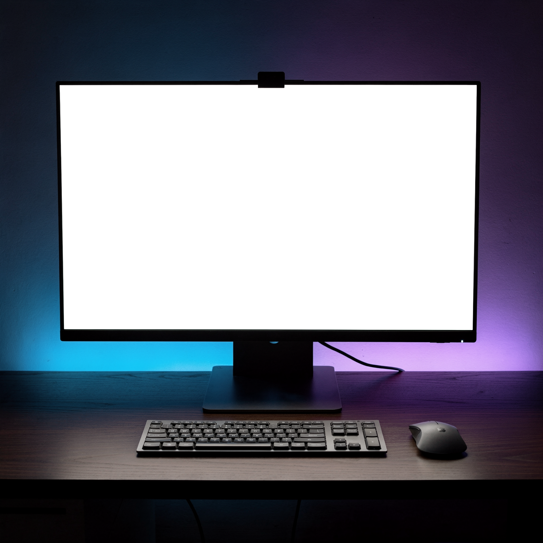 No P Desk Dark Rgb Desktop Mockup | Screen Mockup PNG | bulkmockup Download | For UI/UX Designers | MockupBulk