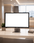 Desktop Mockup — No P Reception Lobby — Transparent Screen PNG Download | Commercial Licence | bulkmockup