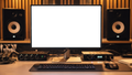 No P Recording Studio Desktop Mockup | Screen Mockup PNG | bulkmockup Download | For UI/UX Designers | MockupBulk