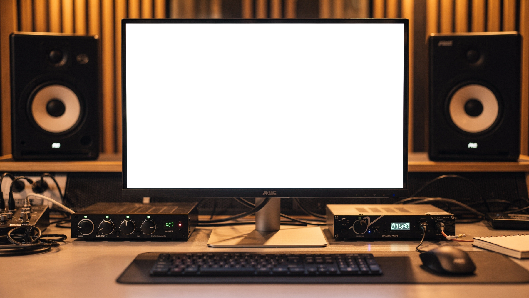 No P Recording Studio Desktop Mockup | Screen Mockup PNG | bulkmockup Download | For UI/UX Designers | MockupBulk