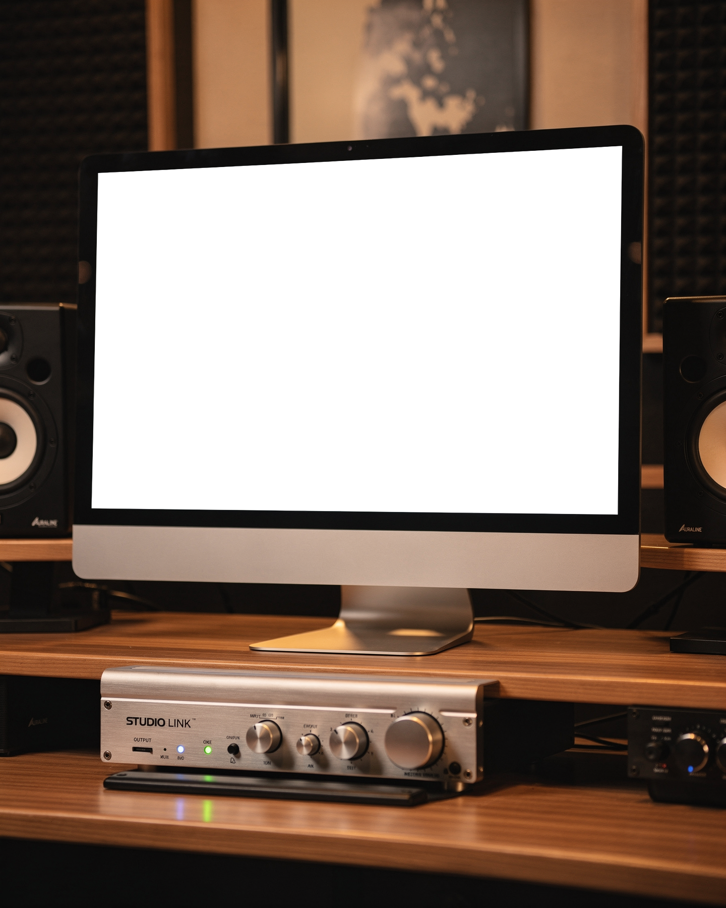 No P Recording Studio Desktop Mockup | Device Mockup PNG | bulkmockup | Commercial Licence Included | MockupBulk
