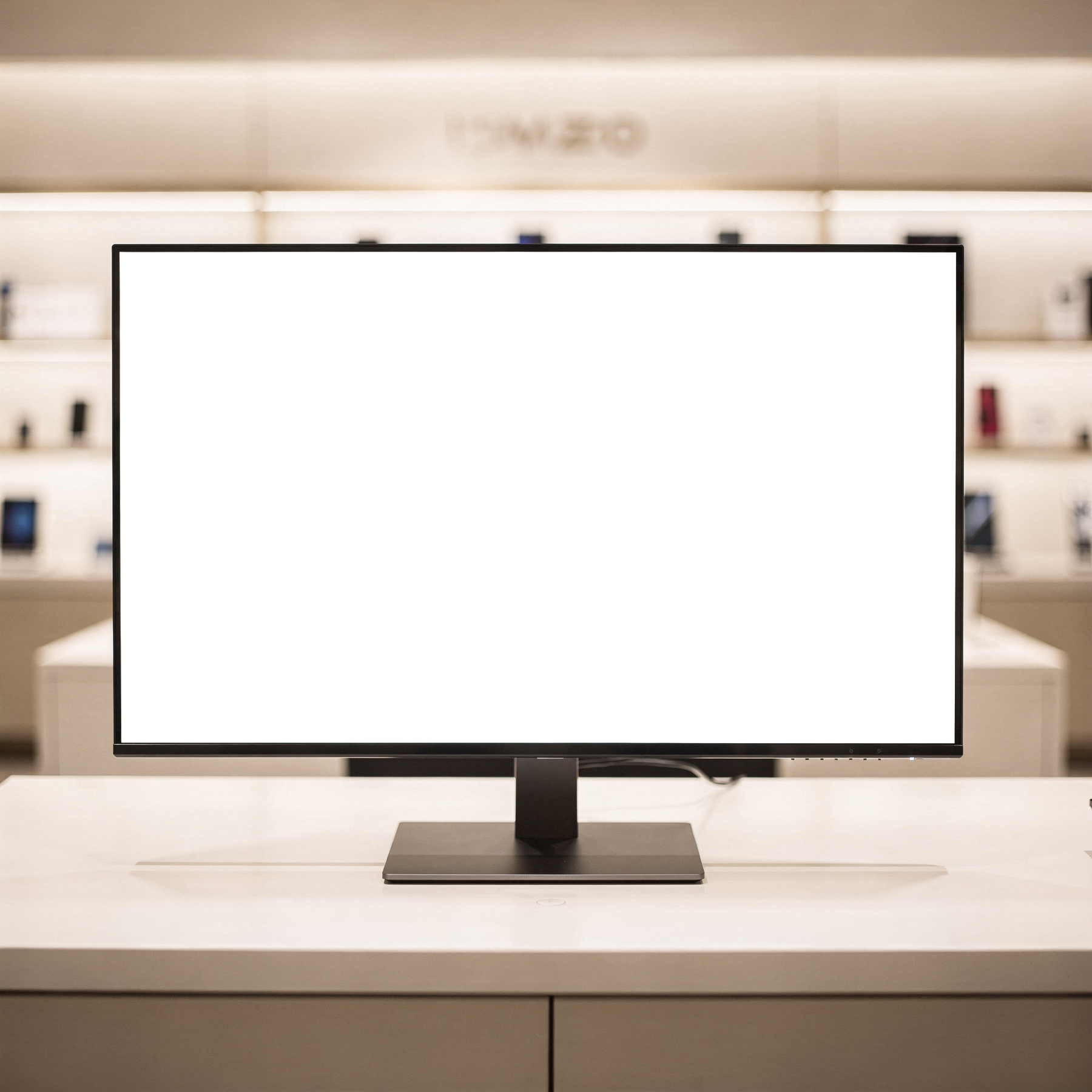 No P Retail Counter Desktop Mockup | High-Res PNG Mockup | bulkmockup | Commercial Licence | MockupBulk
